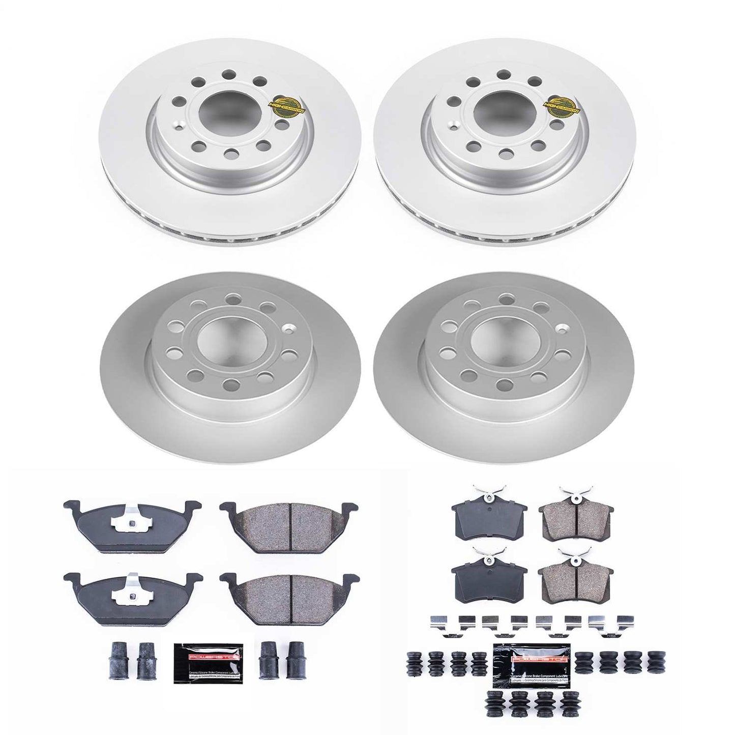 PowerStop Power Stop 13-15 Volkswagen Jetta Front & Rear Z23 Evolution Sport Coated Brake Kit CRK7242