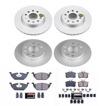 PowerStop Power Stop 13-15 Volkswagen Jetta Front & Rear Z23 Evolution Sport Coated Brake Kit CRK7242