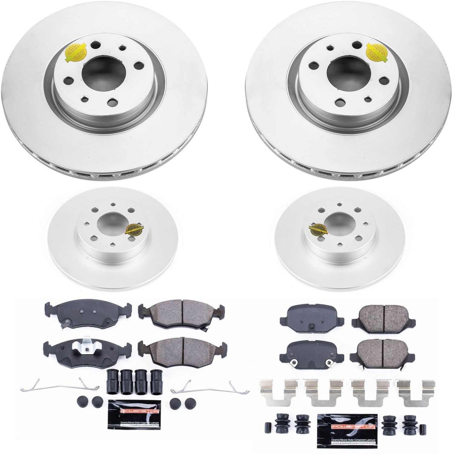 PowerStop Power Stop 13-18 Fiat 500 Front & Rear Z23 Evolution Sport Coated Brake Kit CRK7245