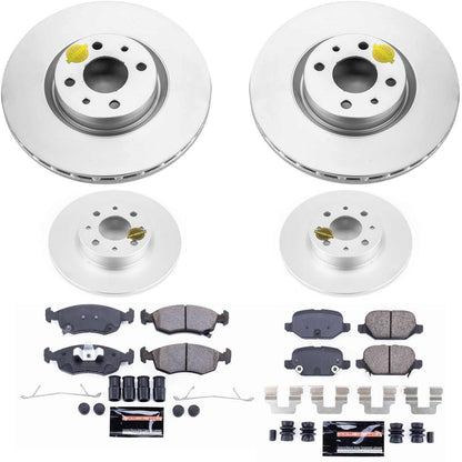 PowerStop Power Stop 13-18 Fiat 500 Front & Rear Z23 Evolution Sport Coated Brake Kit CRK7245