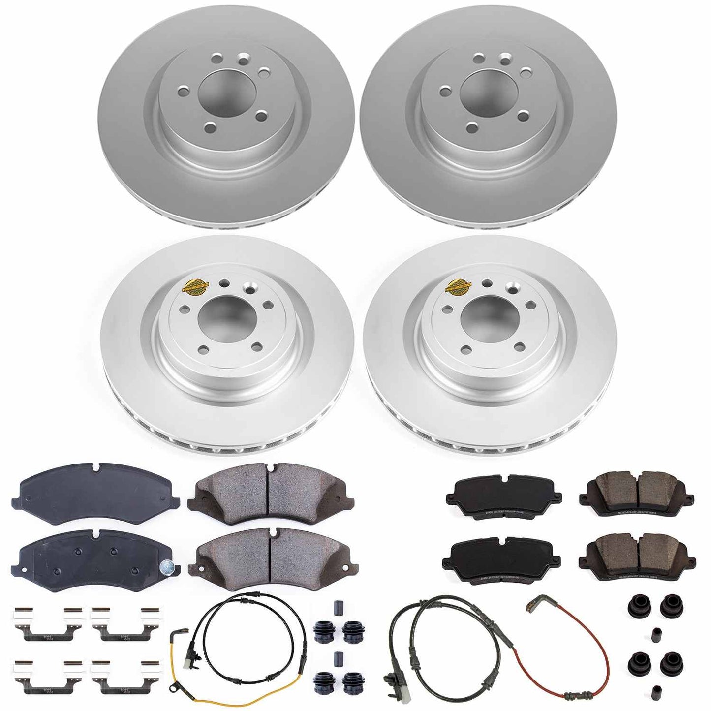 PowerStop Power Stop 2017 Land Rover Discovery Front & Rear Z23 Evolution Sport Coated Brake Kit CRK7260