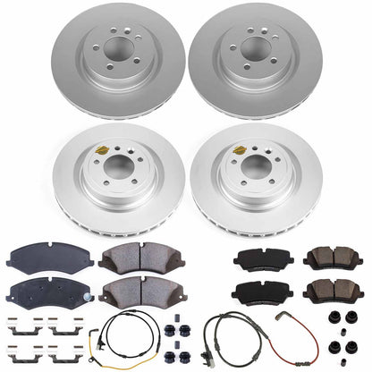 PowerStop Power Stop 2017 Land Rover Discovery Front & Rear Z23 Evolution Sport Coated Brake Kit CRK7260