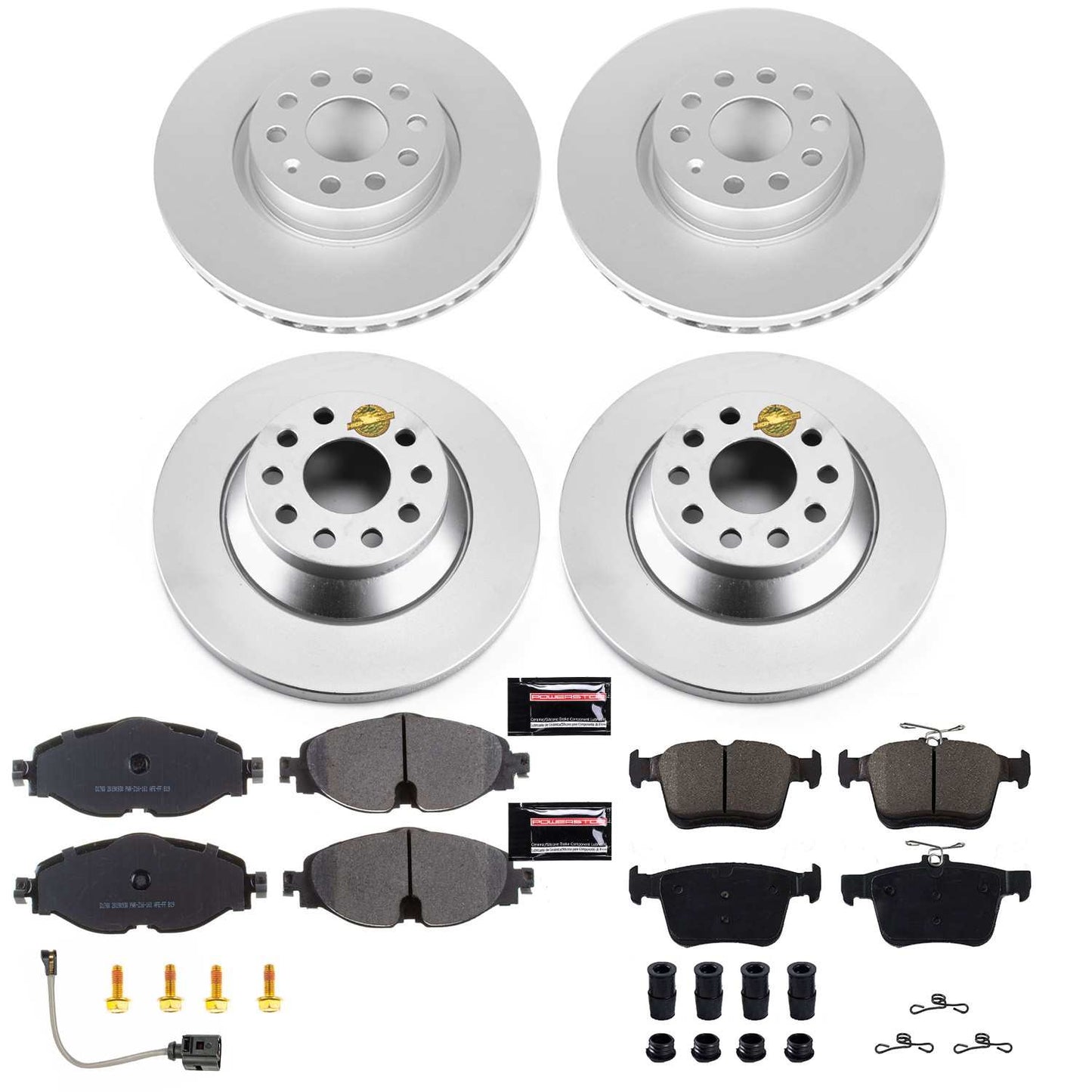 PowerStop Power Stop 16-18 Audi TT Quattro Front & Rear Z23 Evolution Sport Coated Brake Kit CRK7278