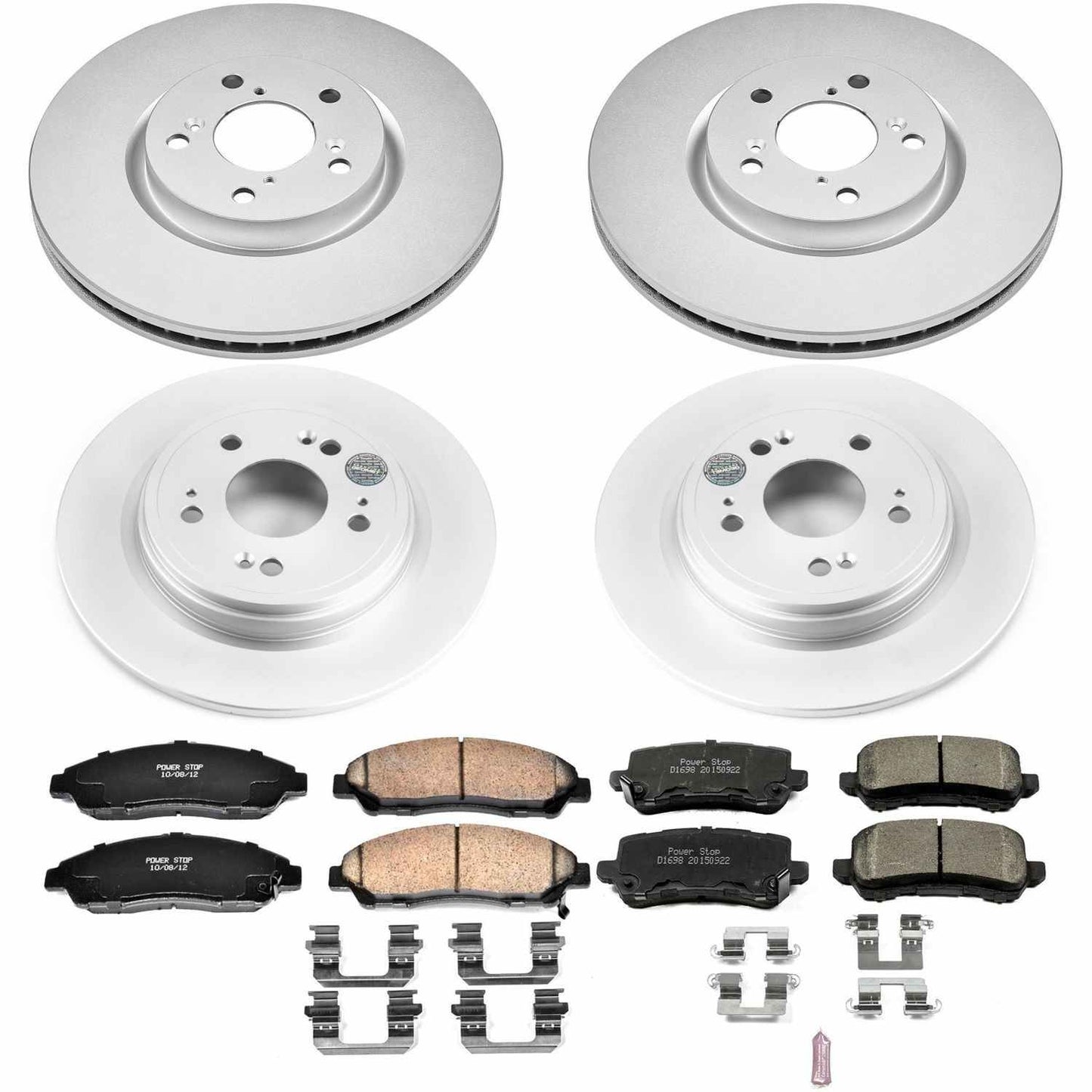 PowerStop Power Stop 16-19 Acura RLX Front & Rear Z17 Evolution Geomet Coated Brake Kit CRK7282