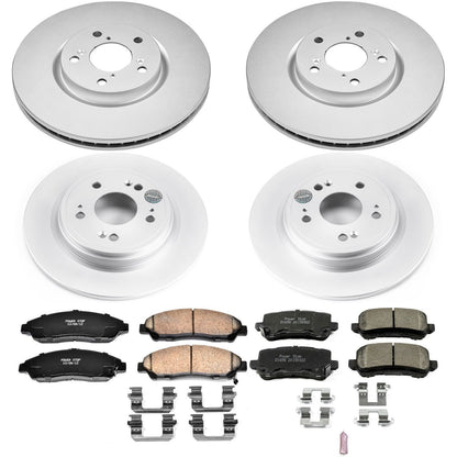 PowerStop Power Stop 16-19 Acura RLX Front & Rear Z17 Evolution Geomet Coated Brake Kit CRK7282