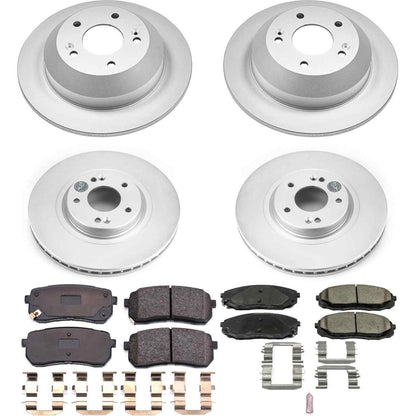 PowerStop Power Stop 15-19 Kia Sedona Front & Rear Z17 Evolution Geomet Coated Brake Kit CRK7286