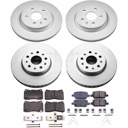 PowerStop Power Stop 16-19 Chevrolet Camaro Front & Rear Z17 Evolution Geomet Coated Brake Kit CRK7293