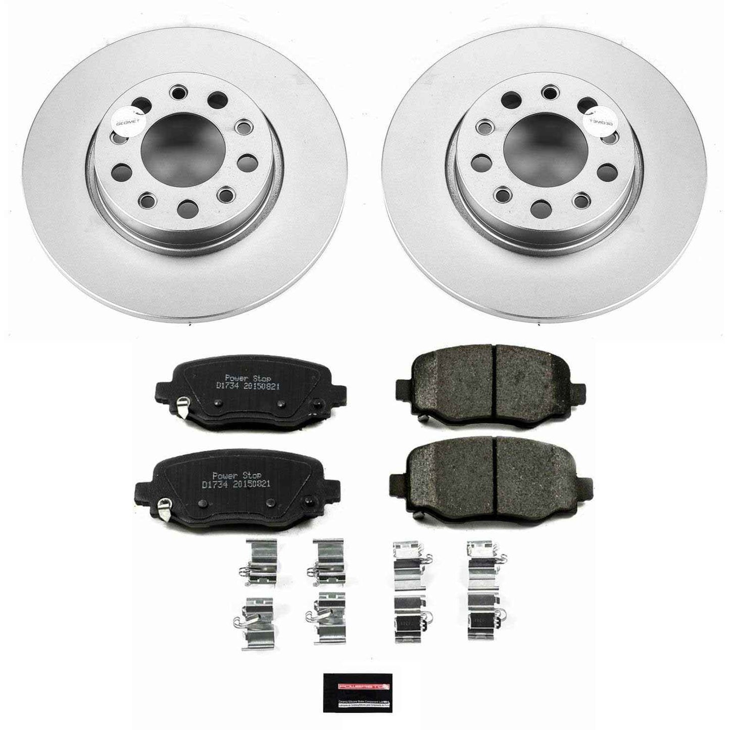 PowerStop Power Stop 16-18 Fiat 500X Rear Z17 Evolution Geomet Coated Brake Kit CRK7301