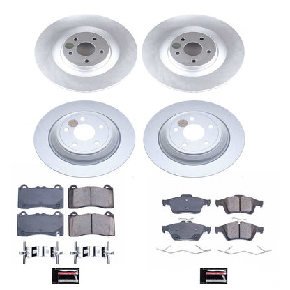 PowerStop Power Stop 16-18 Ford Focus Front & Rear Z17 Evolution Geomet Coated Brake Kit CRK7319