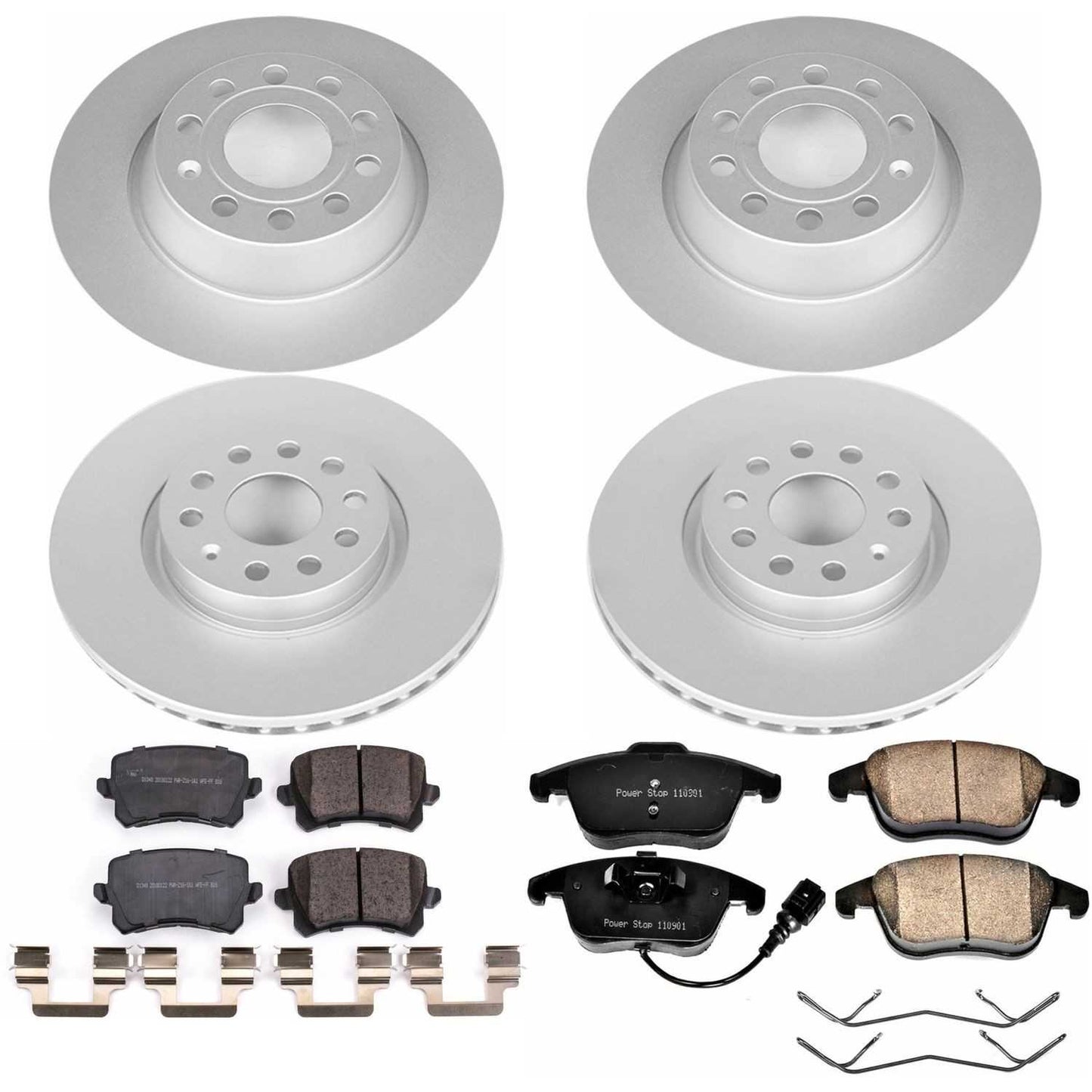 PowerStop Power Stop 2015 Audi Q3 Front & Rear Z23 Evolution Sport Coated Brake Kit CRK7339