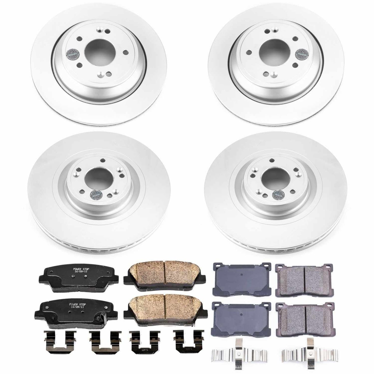 PowerStop Power Stop 12-16 Hyundai Equus Front & Rear Z17 Evolution Geomet Coated Brake Kit CRK7342