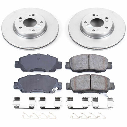PowerStop Power Stop 16-17 Honda Accord Front Z17 Evolution Geomet Coated Brake Kit CRK7345