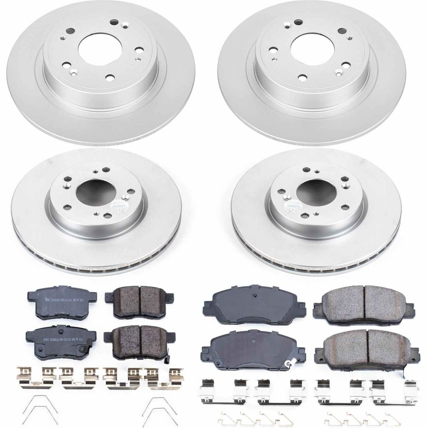 PowerStop Power Stop 16-17 Honda Accord Front & Rear Z17 Evolution Geomet Coated Brake Kit CRK7346