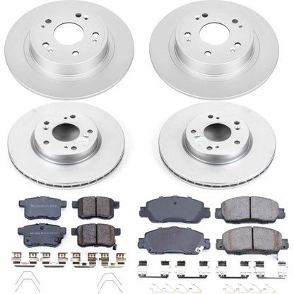 PowerStop Power Stop 16-17 Honda Accord Front & Rear Z17 Evolution Geomet Coated Brake Kit CRK7346