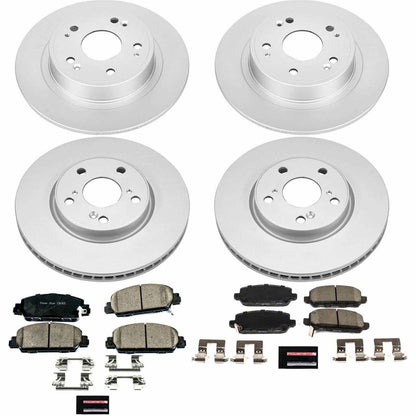 PowerStop Power Stop 16-18 Honda HR-V Front & Rear Z17 Evolution Geomet Coated Brake Kit CRK7349
