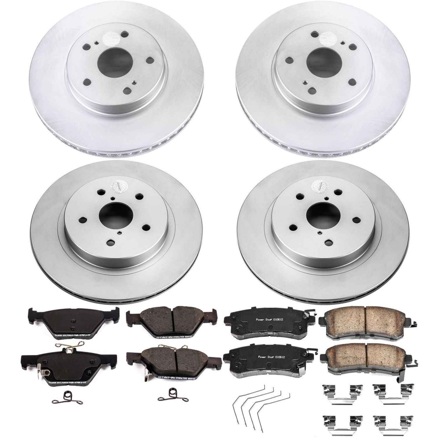 PowerStop Power Stop 15-18 Subaru Legacy Front & Rear Z17 Evolution Geomet Coated Brake Kit CRK7357