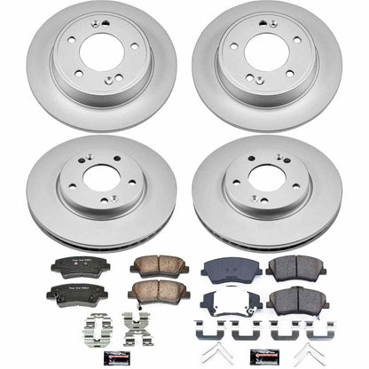 PowerStop Power Stop 17-19 Hyundai Elantra Front & Rear Z17 Evolution Geomet Coated Brake Kit CRK7385