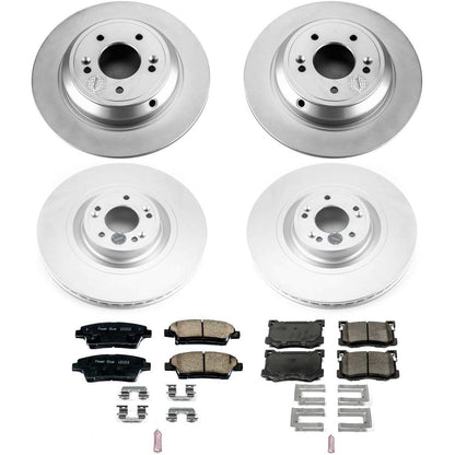 PowerStop Power Stop 15-16 Hyundai Genesis Front & Rear Z17 Evolution Geomet Coated Brake Kit CRK7386