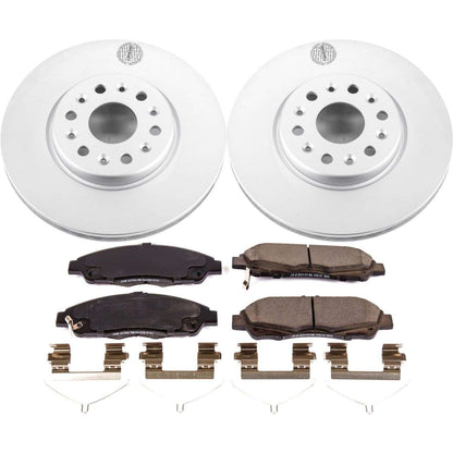 PowerStop Power Stop 17-18 GMC Acadia Front Z17 Evolution Geomet Coated Brake Kit CRK7409