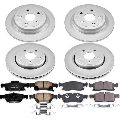 PowerStop Power Stop 17-19 Jeep Grand Cherokee Front & Rear Z17 Evolution Geomet Coated Brake Kit CRK7413