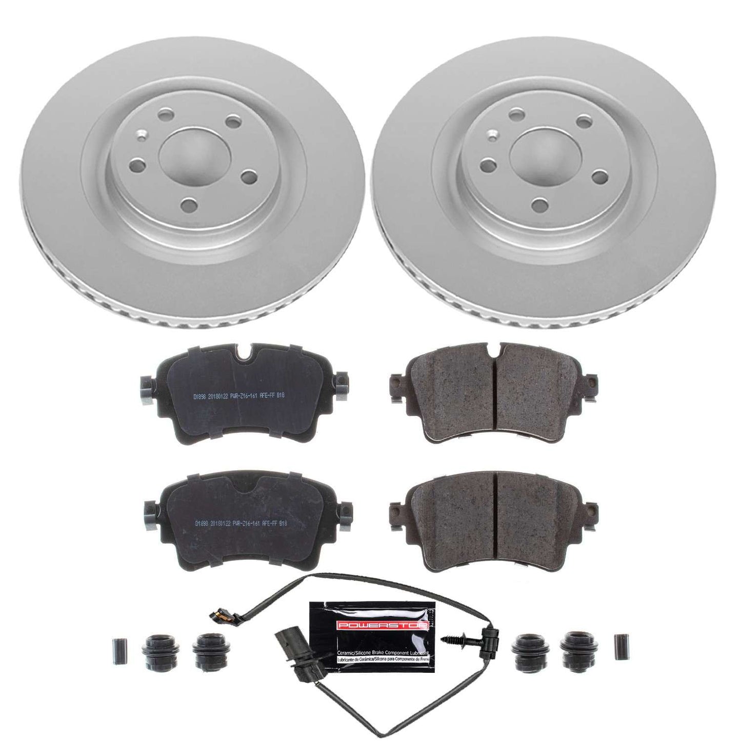 PowerStop Power Stop 17-19 Audi A4 Rear Z23 Evolution Sport Coated Brake Kit CRK7431