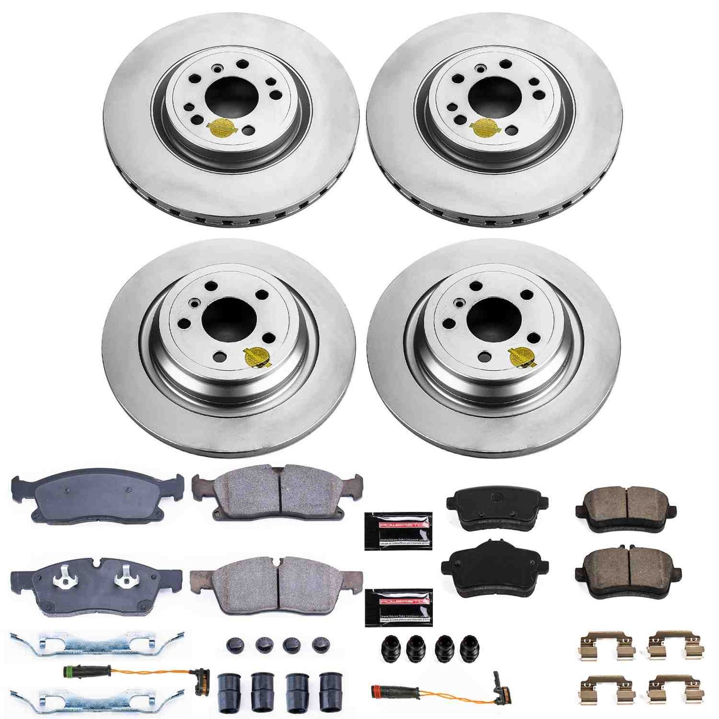 PowerStop Power Stop 2016 Mercedes-Benz GLE300d Front & Rear Z23 Evolution Sport Coated Brake Kit CRK7441