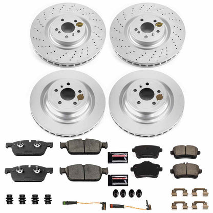 PowerStop Power Stop 2017 Mercedes-Benz GLS450 Front & Rear Z23 Evolution Sport Coated Brake Kit CRK7443