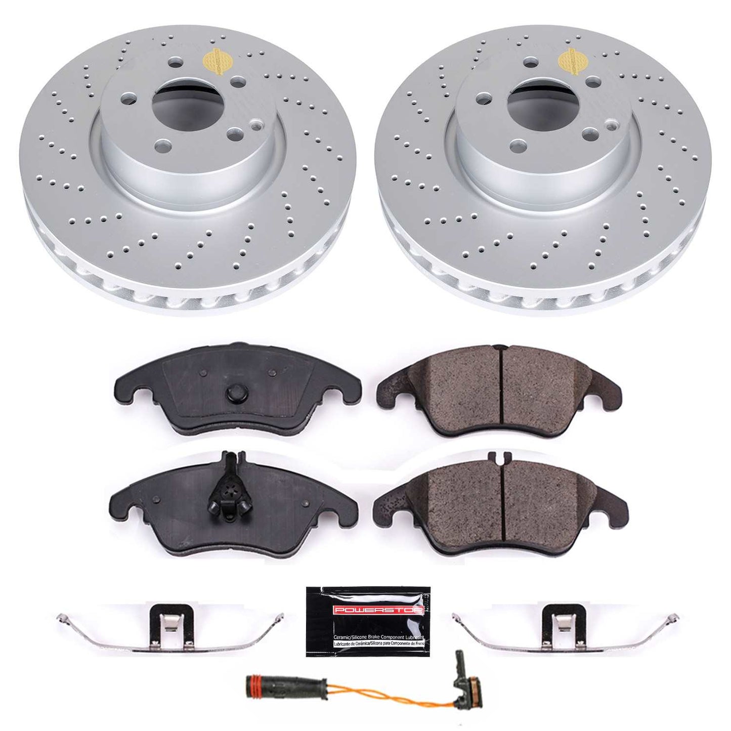 PowerStop Power Stop 2014 Mercedes-Benz C300 Front Z23 Evolution Sport Coated Brake Kit CRK7496