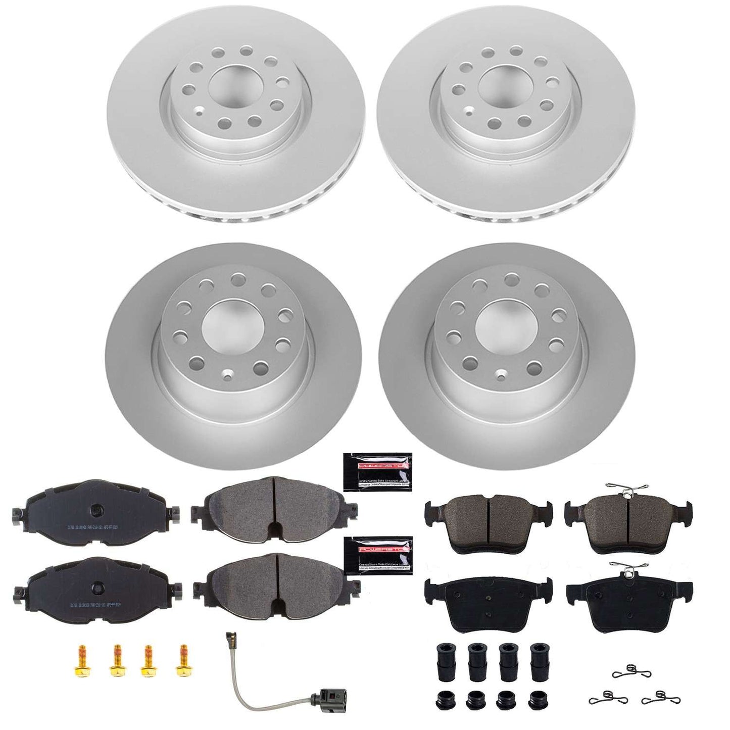 PowerStop Power Stop 15-18 Audi A3 Front & Rear Z23 Evolution Sport Coated Brake Kit CRK7502