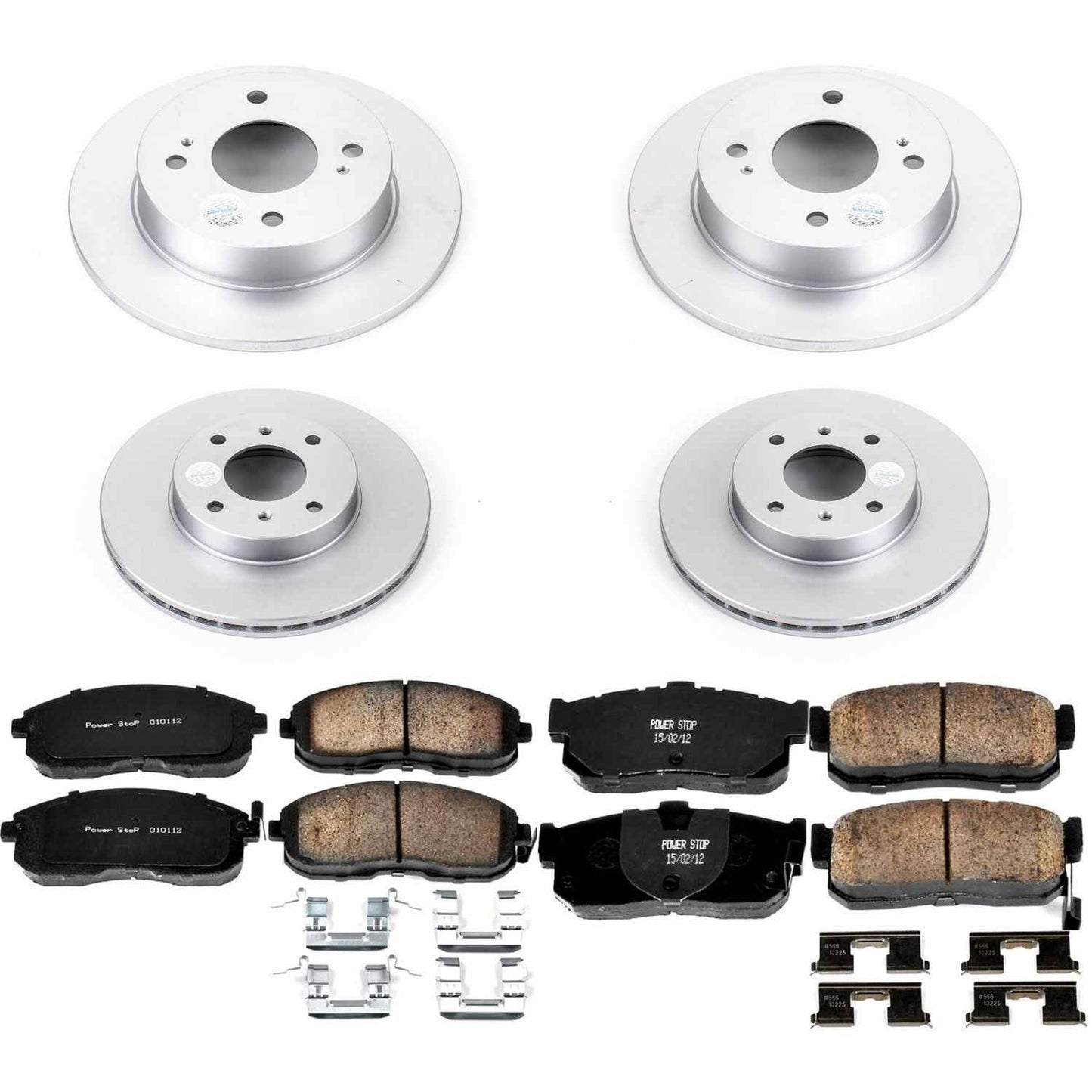 PowerStop Power Stop 99-01 Infiniti G20 Front & Rear Z17 Evolution Geomet Coated Brake Kit CRK750