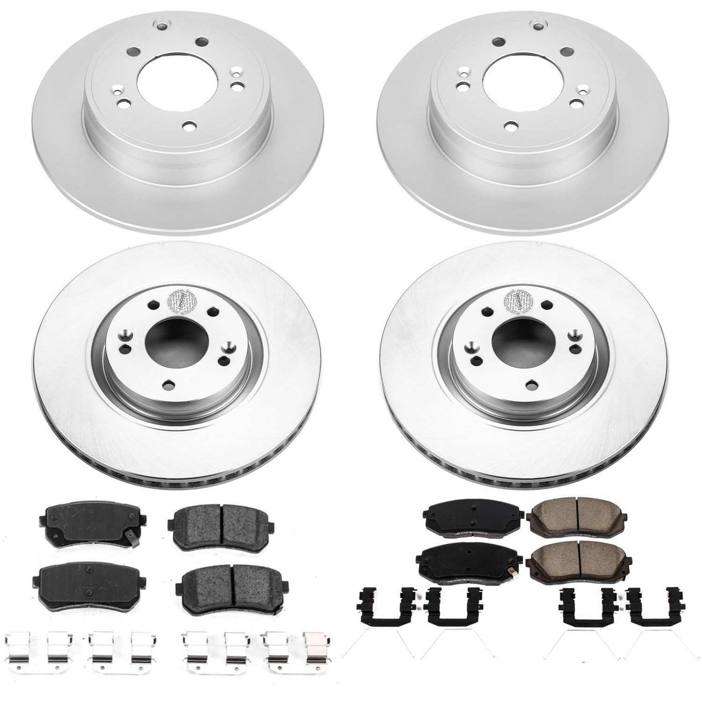 PowerStop Power Stop 17-19 Hyundai Sonata Front & Rear Z17 Evolution Geomet Coated Brake Kit CRK7510