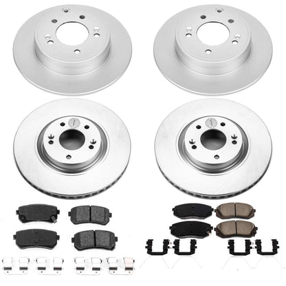 PowerStop Power Stop 17-19 Hyundai Sonata Front & Rear Z17 Evolution Geomet Coated Brake Kit CRK7510