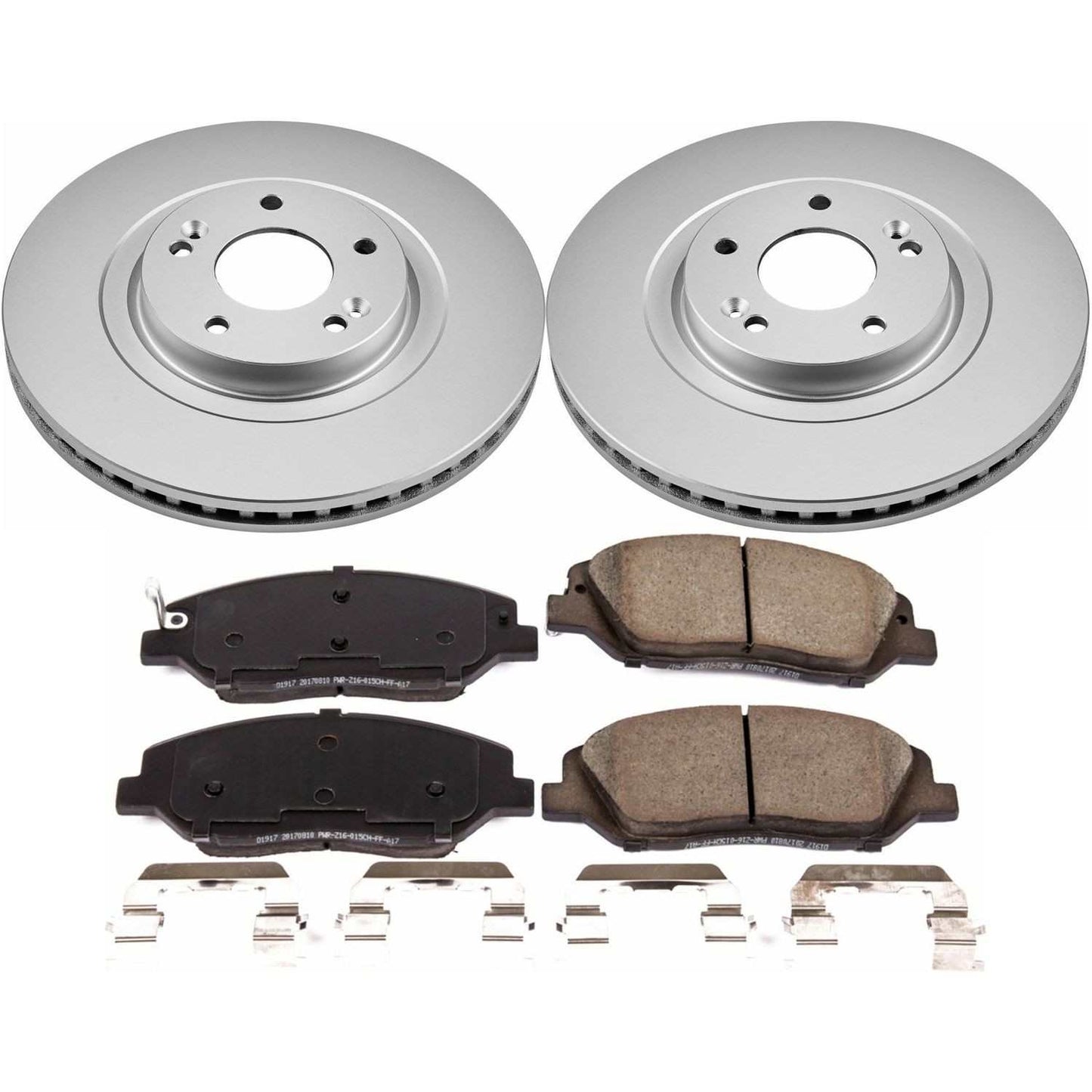 PowerStop Power Stop 17-18 Hyundai Santa Fe Front Z17 Evolution Geomet Coated Brake Kit CRK7513