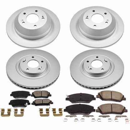 PowerStop Power Stop 17-18 Hyundai Santa Fe Front & Rear Z17 Evolution Geomet Coated Brake Kit CRK7514