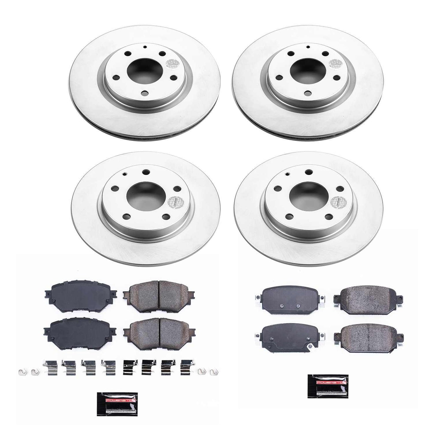PowerStop Power Stop 17-18 Mazda 3 Front & Rear Z17 Evolution Geomet Coated Brake Kit CRK7518