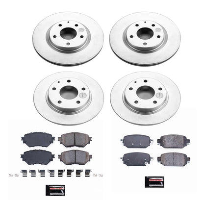 PowerStop Power Stop 17-18 Mazda 3 Front & Rear Z17 Evolution Geomet Coated Brake Kit CRK7518