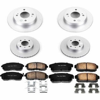 PowerStop Power Stop 01-02 Infiniti G20 Front & Rear Z17 Evolution Geomet Coated Brake Kit CRK751