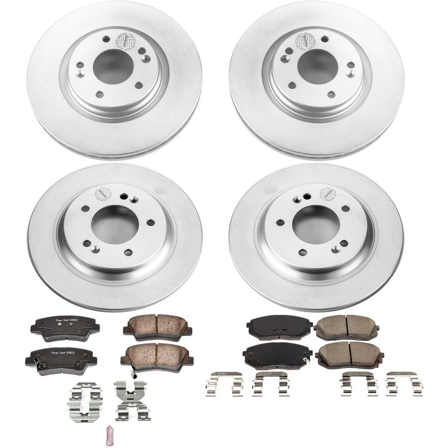 PowerStop Power Stop 17-19 Hyundai Sonata Front & Rear Z17 Evolution Geomet Coated Brake Kit CRK7523