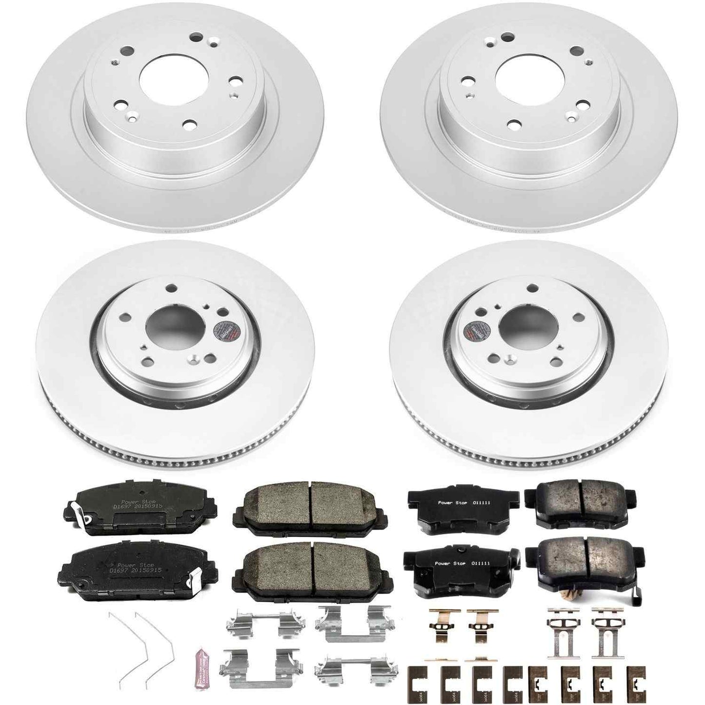 PowerStop Power Stop 17-18 Acura ILX Front & Rear Z17 Evolution Geomet Coated Brake Kit CRK7529
