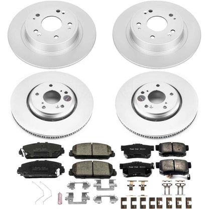 PowerStop Power Stop 17-18 Acura ILX Front & Rear Z17 Evolution Geomet Coated Brake Kit CRK7529