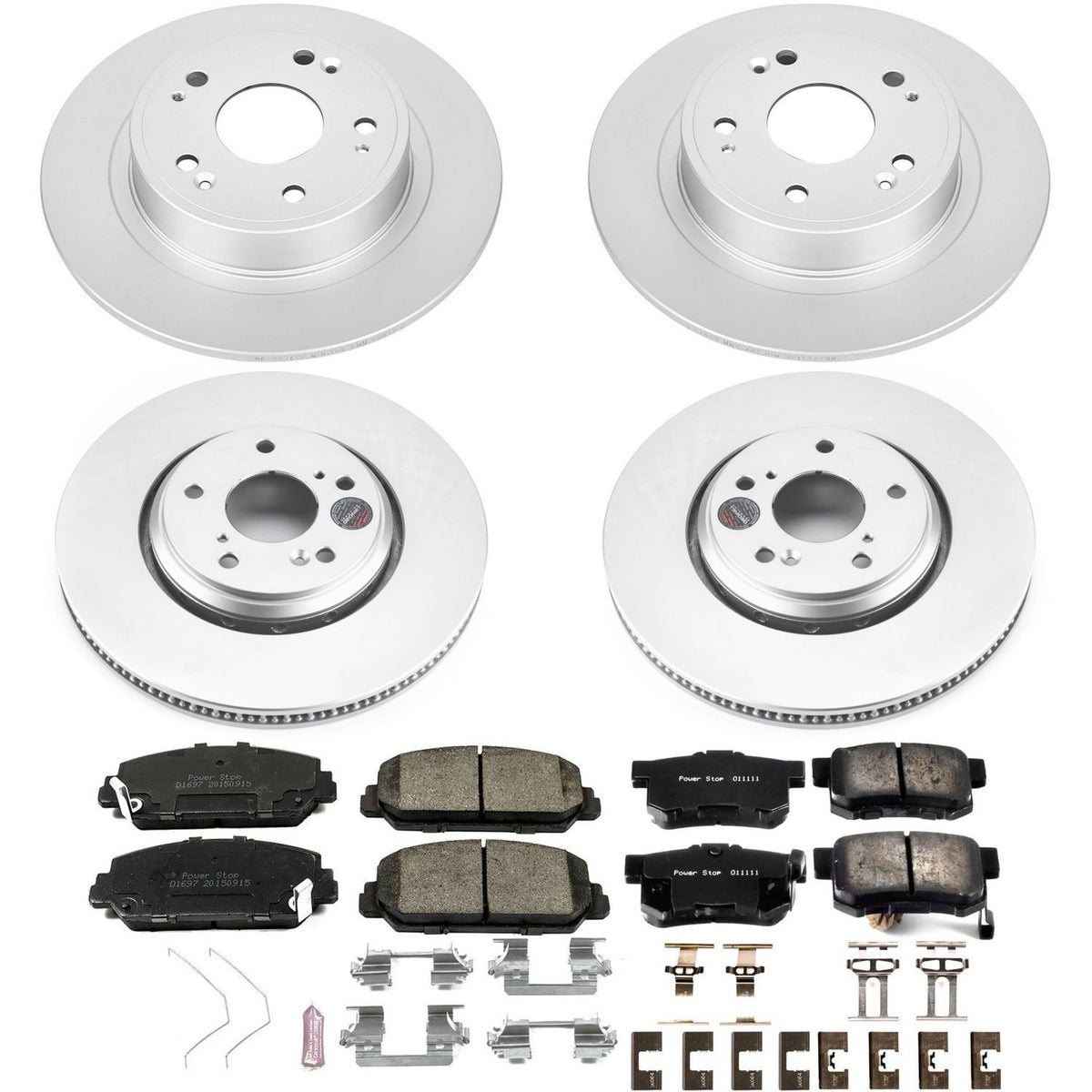 PowerStop Power Stop 17-18 Acura ILX Front & Rear Z17 Evolution Geomet Coated Brake Kit CRK7529