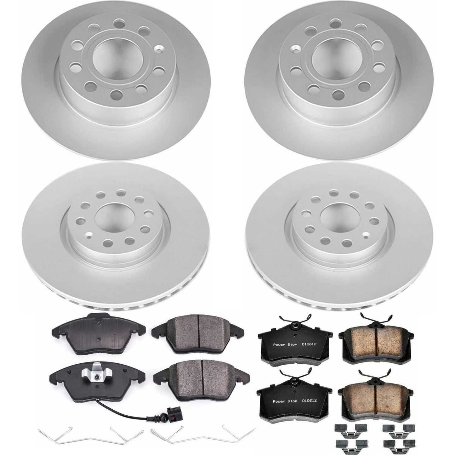 PowerStop Power Stop 2013 Audi A3 Front & Rear Z23 Evolution Sport Coated Brake Kit CRK7530