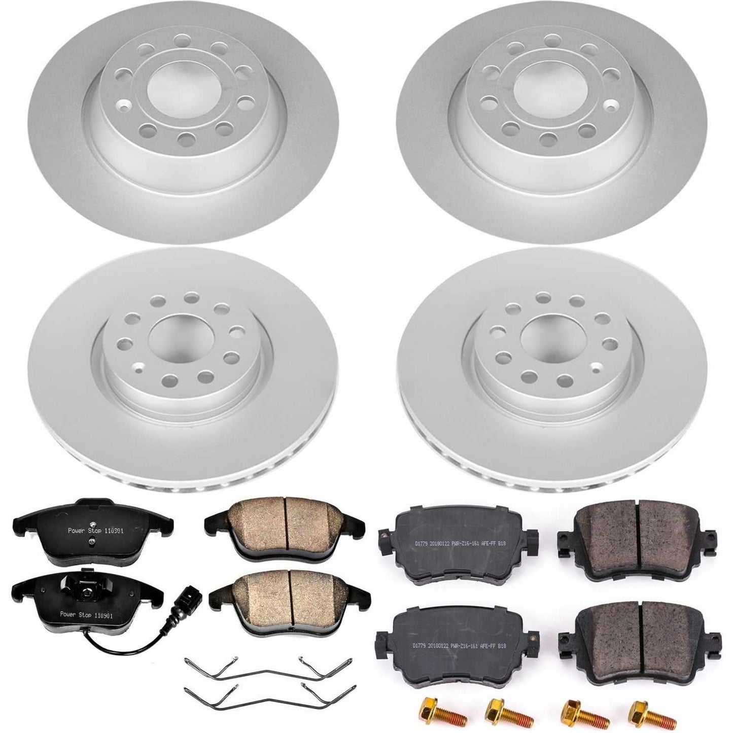 PowerStop Power Stop 16-18 Audi Q3 Front & Rear Z23 Evolution Sport Coated Brake Kit CRK7537