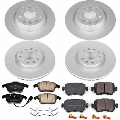 PowerStop Power Stop 16-18 Audi Q3 Front & Rear Z23 Evolution Sport Coated Brake Kit CRK7537