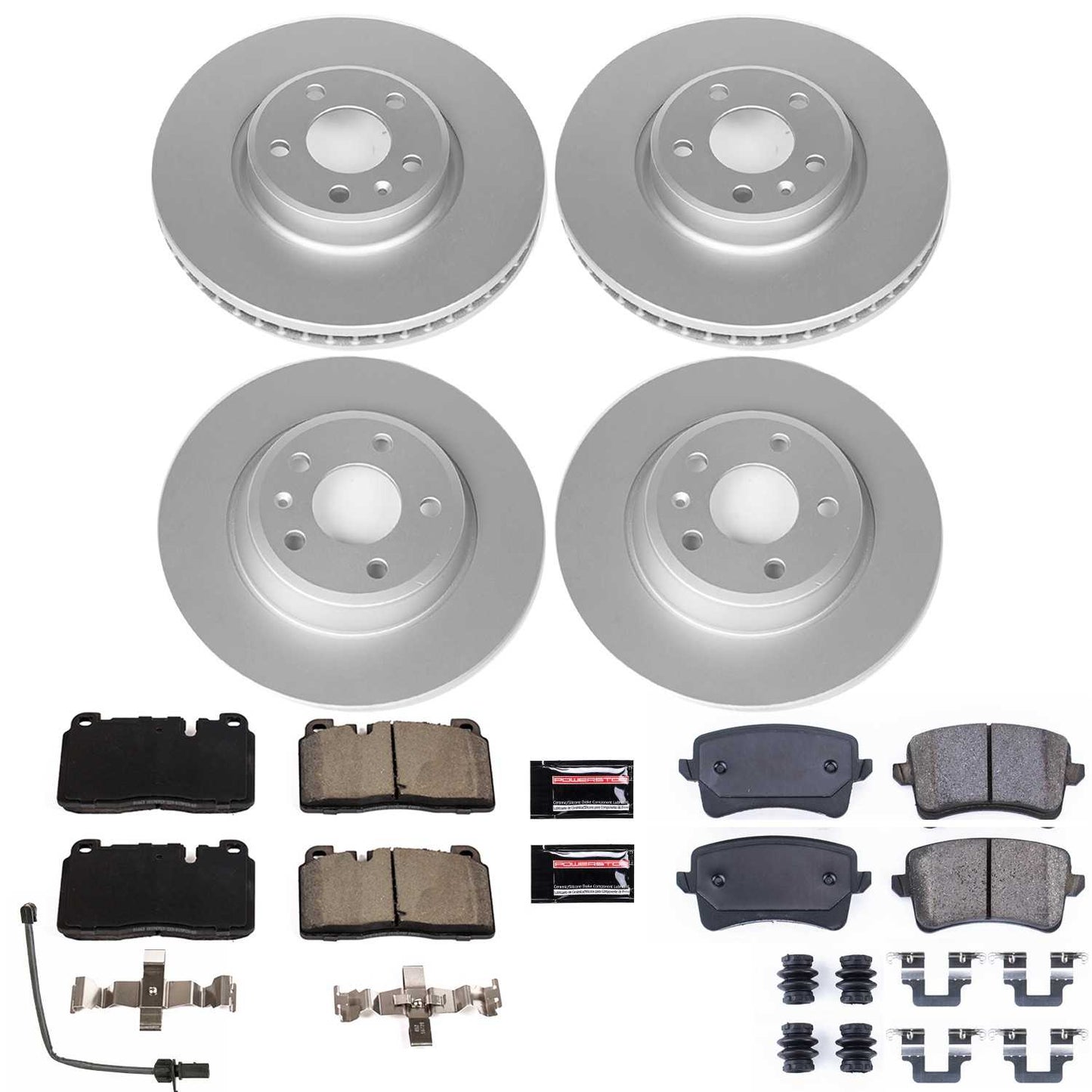 PowerStop Power Stop 14-17 Audi Q5 Front & Rear Z23 Evolution Sport Coated Brake Kit CRK7538