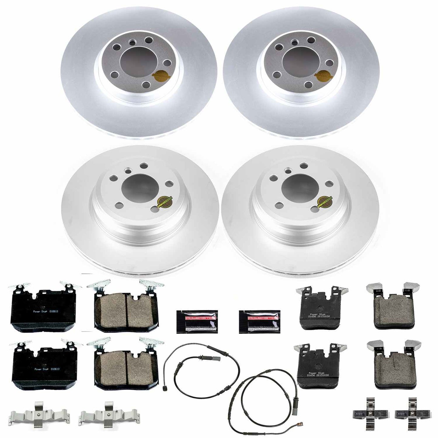 PowerStop Power Stop 2016 BMW 328i Front & Rear Z23 Evolution Sport Coated Brake Kit CRK7550