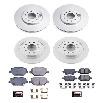 PowerStop Power Stop 17-19 Buick LaCrosse Front & Rear Z17 Evolution Geomet Coated Brake Kit CRK7557
