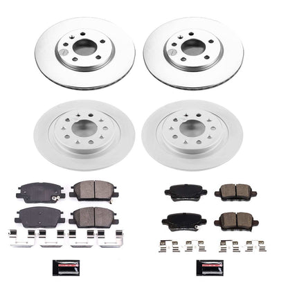 PowerStop Power Stop 2018 Chevrolet Equinox Front & Rear Z17 Evolution Geomet Coated Brake Kit CRK7564