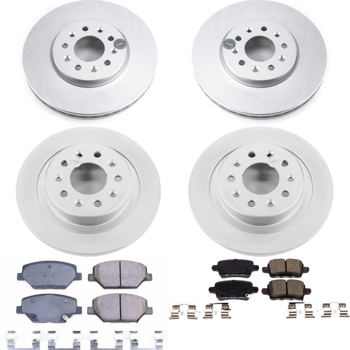 PowerStop Power Stop 2018 Chevrolet Equinox Front & Rear Z17 Evolution Geomet Coated Brake Kit CRK7565