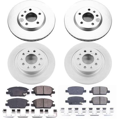 PowerStop Power Stop 16-18 Chevrolet Malibu Front & Rear Z17 Evolution Geomet Coated Brake Kit CRK7567